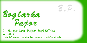 boglarka pajor business card